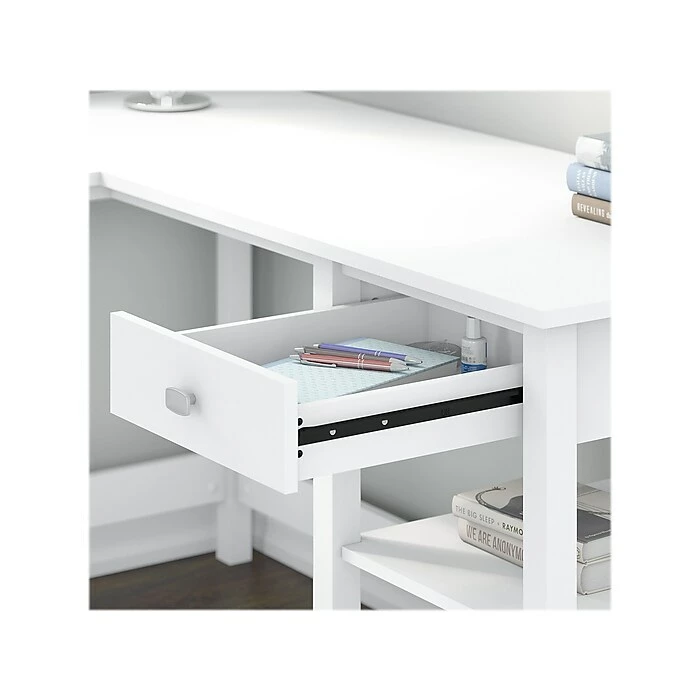 Bush Furniture Broadview 60" Computer Desk Bundle, Pure White (BD029WH) - Image 4