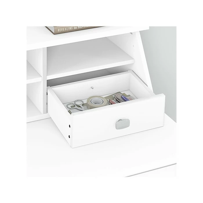 Bush Furniture Broadview 60" Computer Desk Bundle, Pure White (BD029WH) - Image 6