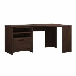 Bush Furniture Buena Vista 60W Corner Desk, Madison Cherry