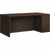 HON 10500 Series Right Pedestal Desk, 2 Box/1 File Drawer, 72"W, Mocha Finish