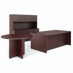 Global Offices To Go Superior Lam Bundle 8, American Mhgny Lam, 71" W X 143"L X 29.5"H/71"H, 42"L/W