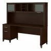 Bush Furniture Somerset 72W Office Desk With Hutch, Mocha Cherry (SET018MR)