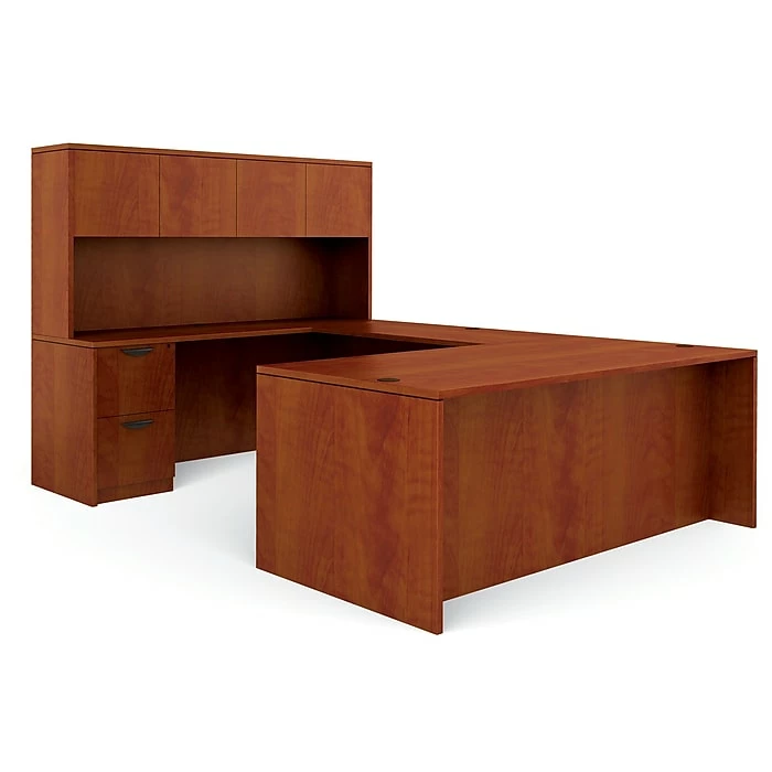 Global Offices To Go Superior Lam Bundle 2, American Dark Cherry Lam, 71"W X 108"L X 65.5"H / 29.5"H
