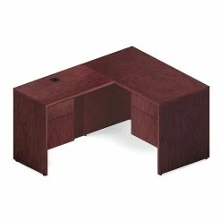 Global Genoa Desking Bundle 4, Quartered Mahogany (TDG4SL-QTM)