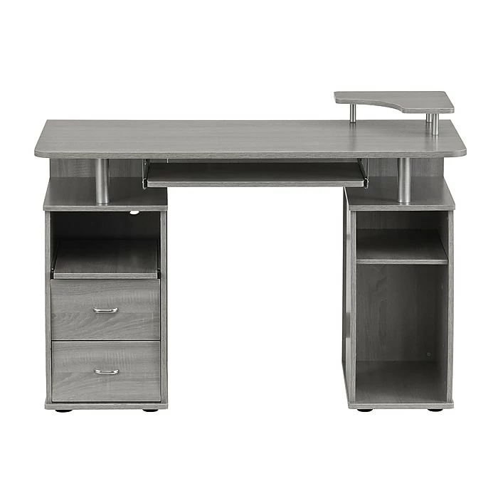 Techni Mobili Complete Computer Workstation Desk With Storage, Gray (RTA-8211-GRY) - Image 2
