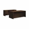 HON 10500 Series Double Pedestal Desk / Credenza, 72"W X 102"D, Mocha Finish (HON105DC3P72MO)