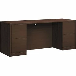 HON 10500 Series 72"W Double Pedestal Credenza, Mocha (HON105900MOMO)