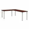 Regency Kee 72" L-Desk With 42" Return, Cherry/Chrome (ML722442CHBPCM)