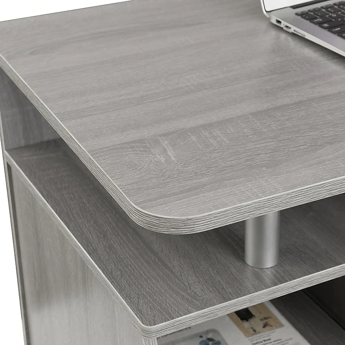 Techni Mobili Complete Computer Workstation Desk With Storage, Gray (RTA-8211-GRY) - Image 4