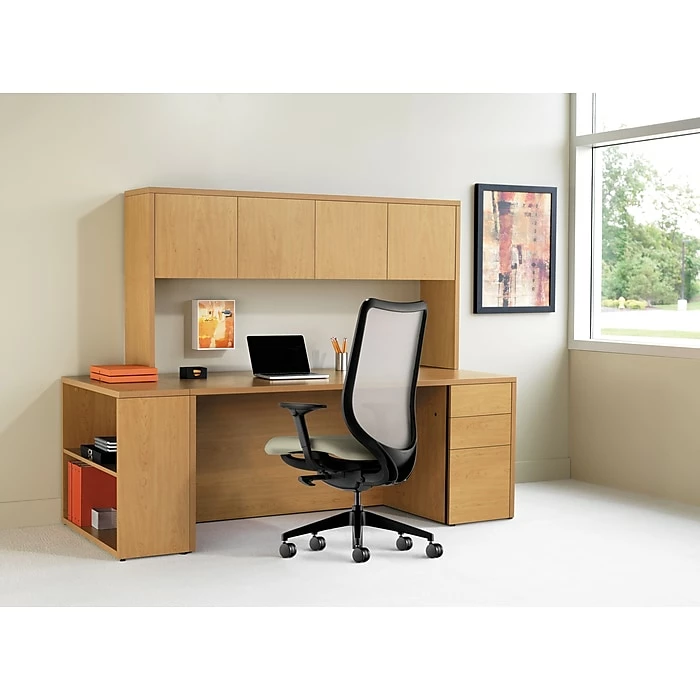 HON® 10500 Series Right Pedestal Desk, Harvest, 29 1/2"H X 72"W X 36"D - Image 2