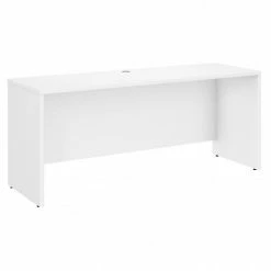 Bush Business Furniture Studio C 72W X 24D Credenza Desk, White (SCD372WH)