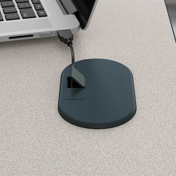 Bush Business Furniture Cubix Desk, 60"W, Slate/White Spectrum (WC8460A) - Image 3