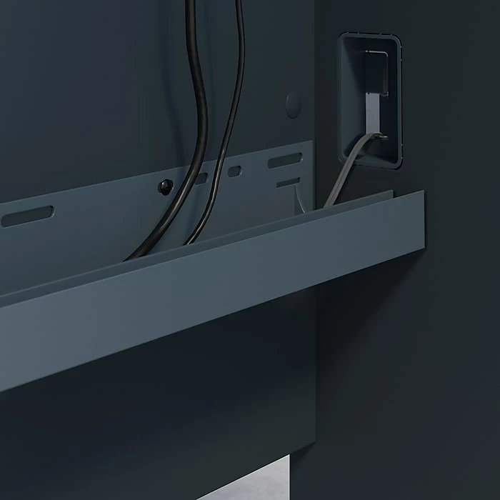 Bush Business Furniture Cubix Desk, 60"W, Slate/White Spectrum (WC8460A) - Image 4