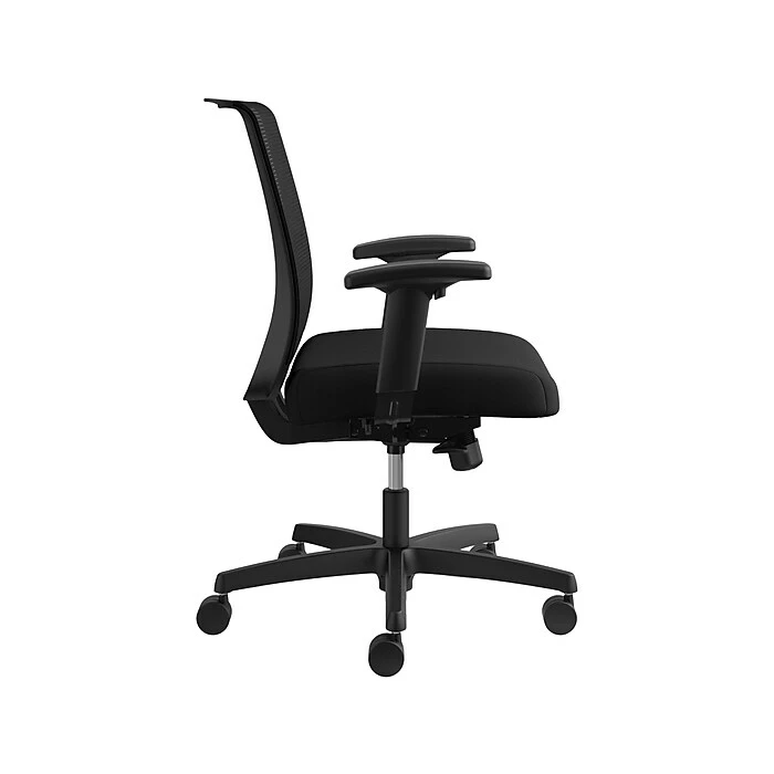 HON Coze 42" Table Desk With Convergence Task Chair, Florence Walnut/Silver/Black (HCZ42FWPCNVCU10) - Image 6