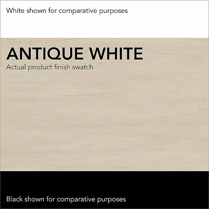 Bush Furniture Salinas 60W L Shaped Desk With Hutch And 5 Shelf Bookcase, Antique White (SAL006AW) - Image 5