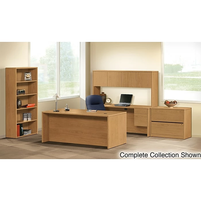 HON® 10500 Series Left Pedestal Desk 66"W, Harvest, 29 1/2"H X 66"W X 30"D - Image 4
