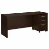 Bush Business Furniture Westfield 72W X 24D Office Desk With Mobile File Cabinet, Mocha Cherry (SRC026MRSU)