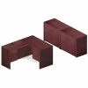 Global Genoa Desking Bundle 5, Quartered Mahogany (TDG5SL-QTM)