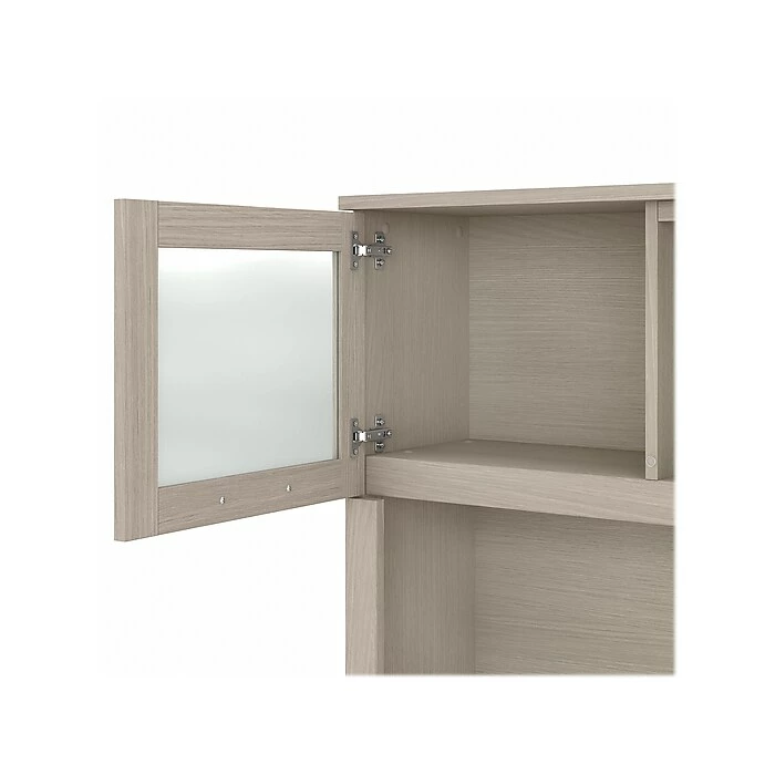 Bush Furniture Somerset 72" L-Shaped Desk With Hutch, Sand Oak (SET001SO) - Image 7