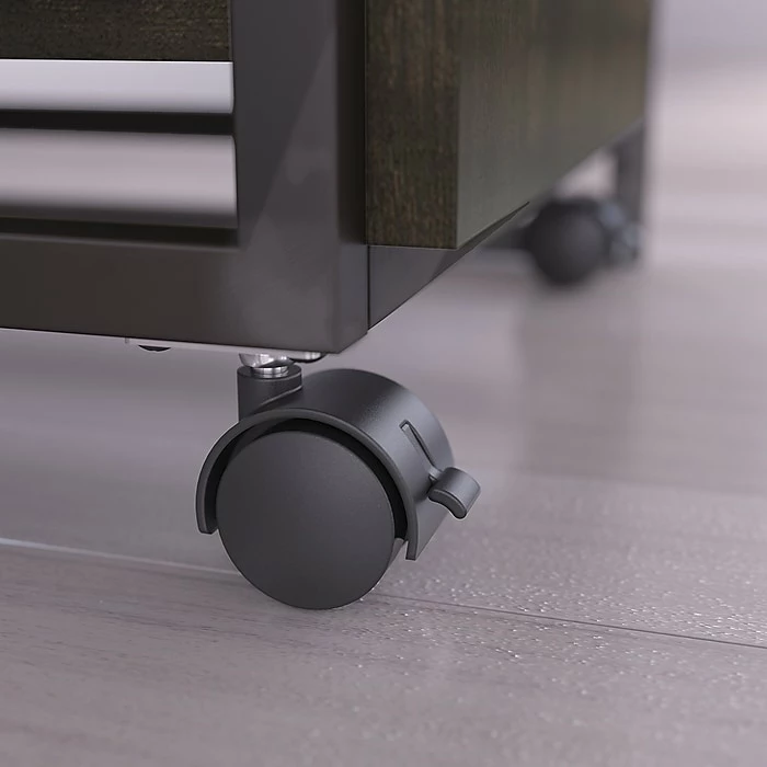 Bush Furniture Refinery 50W L Shaped Industrial Desk With 37W Return And Mobile File Cabinet, Rustic Gray (RFY004RG) - Image 4