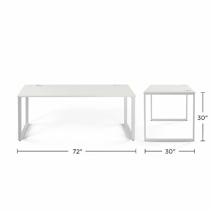 Union & Scale™ Workplace2.0™ 72" Writing Desk, Silver Mesh (UN57482) - Image 5