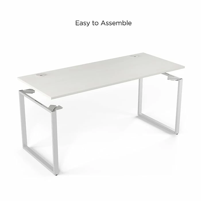 Union & Scale™ Workplace2.0™ 72" Writing Desk, Silver Mesh (UN57482) - Image 6