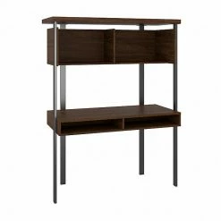 Bush Furniture Architect 51" Small Computer Desk With Hutch, Modern Walnut (ACU152MW-03)