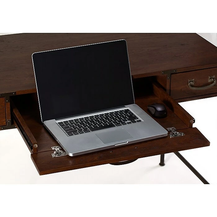 Kathy Ireland® Home By Bush Furniture Ironworks 48W Writing Desk And 2 Drawer Mobile File Cabinet, Coastal Cherry (IW001CC) - Image 4