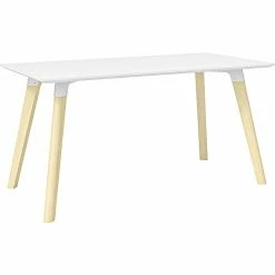 Safco Resi 60" Table Desk, Maple/White (RESDES3060)