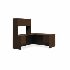 HON 10500 Series L-Workstation, Stack-On Storage, 66"W X 78"D, Mocha Finish (HON105LRH6630MO)
