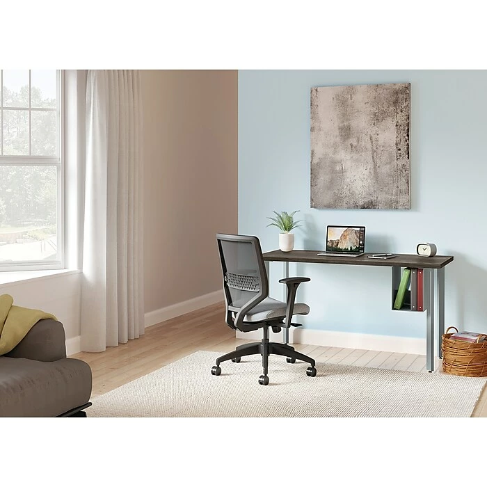 HON Coze 54"W Desk W/U-Storage, Florence Walnut And Silver (RPL2454FWP6S) - Image 4