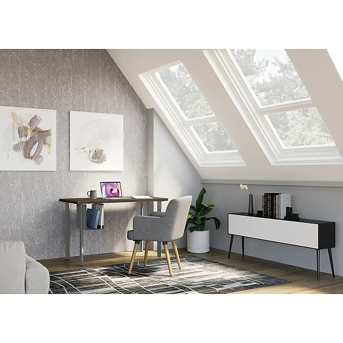 HON Coze 48"W Desk W/U-Storage, Florence Walnut And Silver (HONRPL2448FWP6S) - Image 3