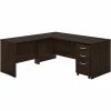 Bush Business Furniture Studio C 72"W L Shaped Computer Desk, Mobile File + 42" W Return Bundle, Black Walnut (STC007BWSU)