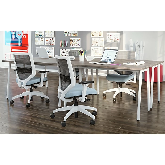 Union & Scale™ Lewis 42"H X 54"W Laminate Office And Computer Writing Desk, Dark Walnut, Tool-Less Assembly (UN55694-CC) - Image 2