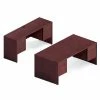 Global Genoa Desking Bundle 2, Quartered Mahogany (TDG2SL-QTM)