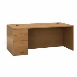 HON® 10500 Series Left Pedestal Desk 72"W, Harvest, 29 1/2"H X 72"W X 36"D