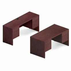 Global Genoa Desking Bundle 1, Quartered Mahogany (TDG1SL-QTM)
