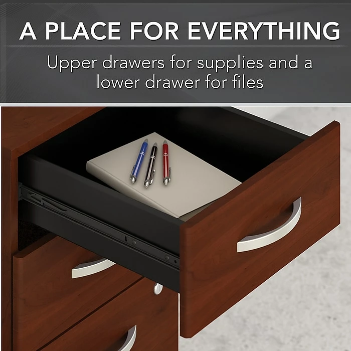 Bush Business Furniture Studio C 72W X 30D Office Desk With Mobile File Cabinet, Hansen Cherry (STC013HCSU) - Image 4