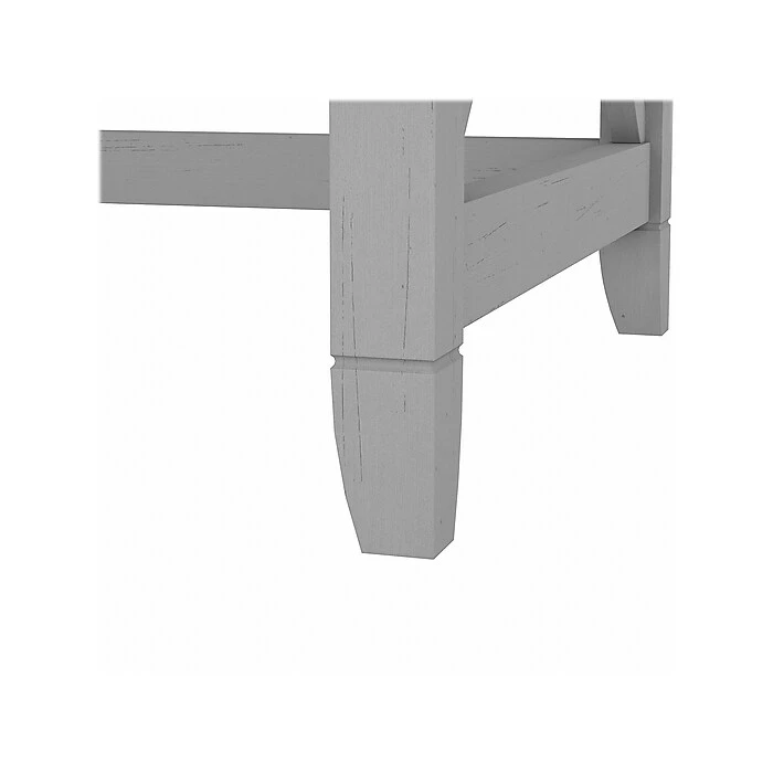 Bush Furniture Key West 60" L-Shaped Desk With 2 Drawer Mobile File Cabinet And 5 Shelf Bookcase, Cape Cod Gray (KWS016CG) - Image 7