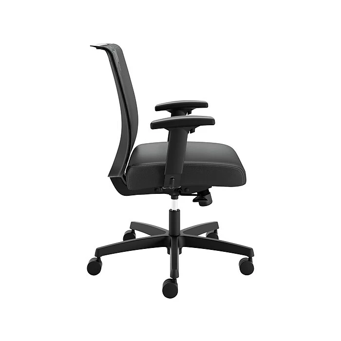 HON Coze 42" Table Desk With Convergence Task Chair, Florence Walnut/Silver/Black (HCZ42FWPCNVUR10) - Image 6