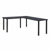 Regency Kee 60" L-Desk With 42" Return, Grey/Black