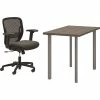 HON Coze 42" Table Desk With Gateway Task Chair, Florence Florence Walnut/Silver/Black (HCZ42FWPGATCF10)