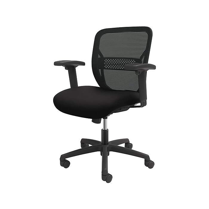 HON Coze 42" Table Desk With Gateway Task Chair, Florence Florence Walnut/Silver/Black (HCZ42FWPGATCF10) - Image 7