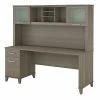 Bush Furniture Somerset 72W Office Desk With Hutch, Ash Gray (SET018AG)