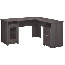 Bush Furniture Cabot L Shaped Desk, Heather Gray (WC31730-03K)