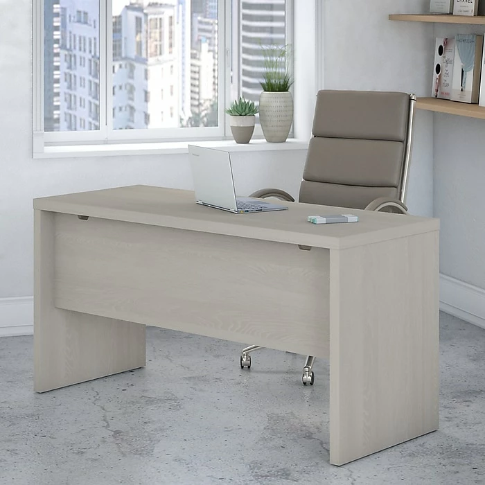 Office By Kathy Ireland® Echo 60W Credenza Desk, Gray Sand (KI60206-03) - Image 2