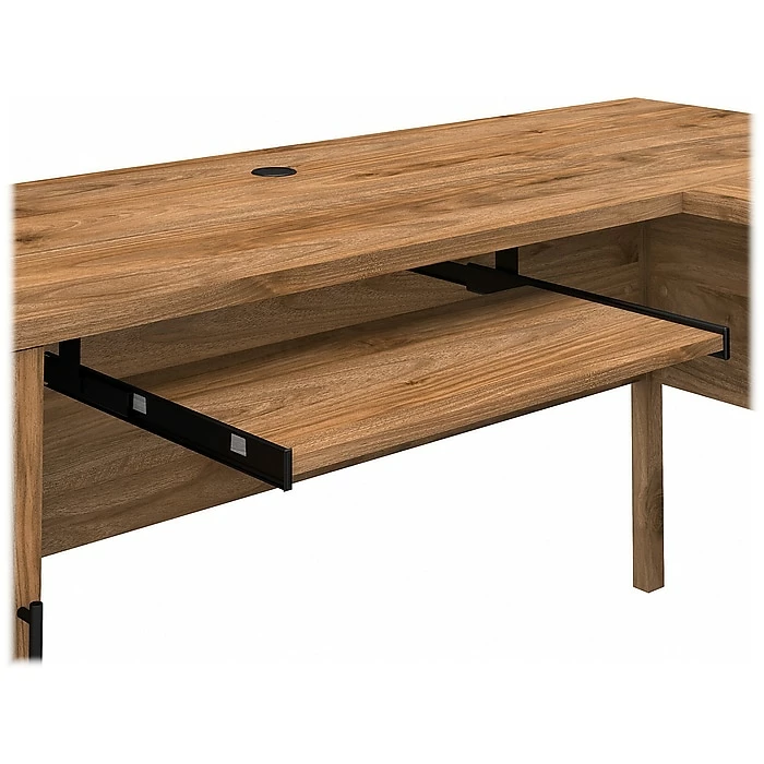 Bush Furniture Somerset 72" L-Shaped Desk With Hutch, Fresh Walnut (SET001FW) - Image 6