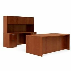 Global Offices To Go Superior Lam Bundle 9, American Dark Cherry Lam, 71"W X 113"L X 65.5"H/29.5"H