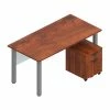 Offices To Go Superior 60" Workstation Desk Bundle, American Dark Cherry (TDOTG19-ADC)