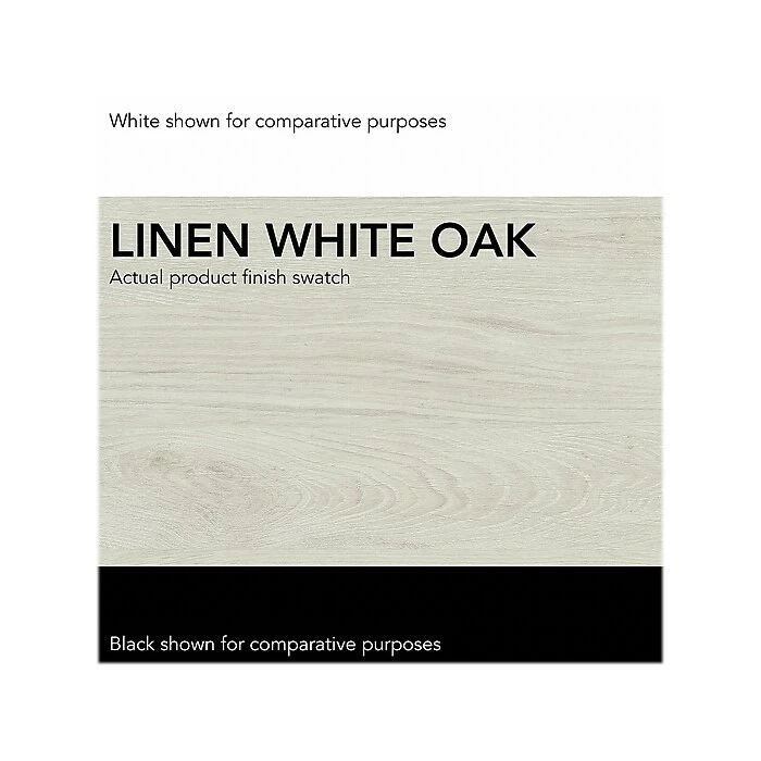 Bush Furniture Key West 60" L-Shaped Desk With 2 Drawer Mobile File Cabinet And 5 Shelf Bookcase, Linen White Oak (KWS016LW) - Image 8